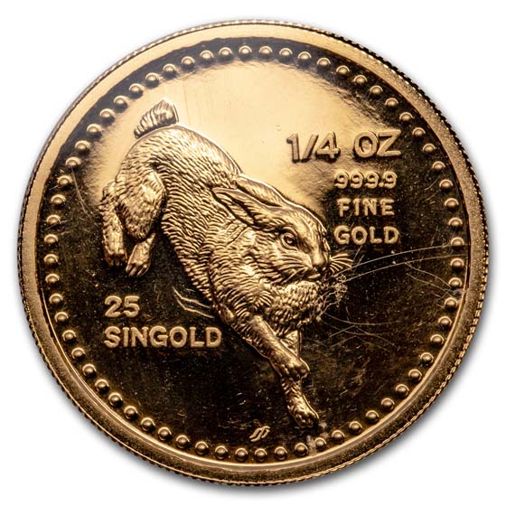 1987 Singapore 5-Coin Gold Singold Rabbit Proof Set | eBay